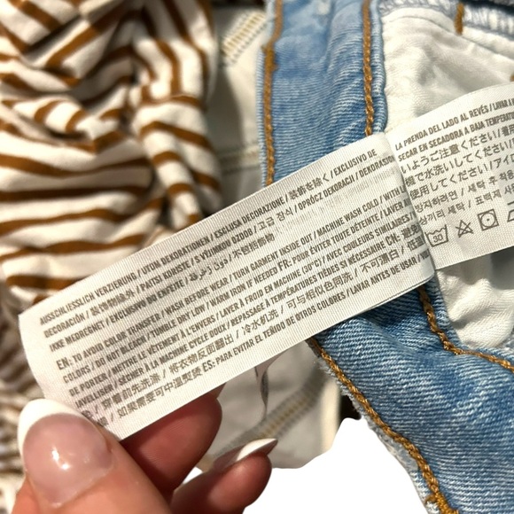 Abercrombie & Fitch The Ankle Straight Ultra High Rise Curve Love Jeans Two Tone - Picture 7 of 8